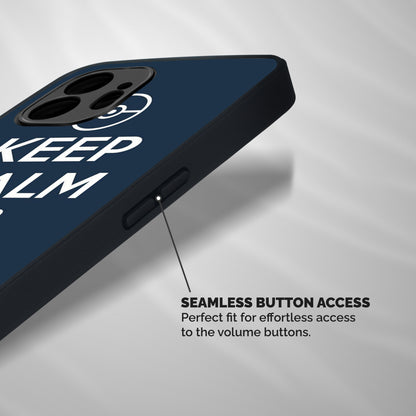 Keep Calm and Sleep Shockproof Hybrid Protection (Metal + TPU) Back Case Cover
