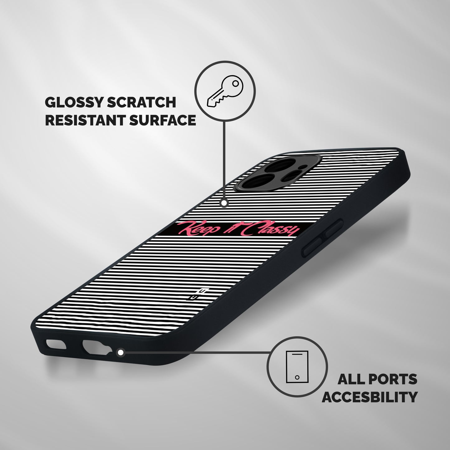 Keep It Classy Shockproof Hybrid Protection (Metal + TPU) Back Case Cover