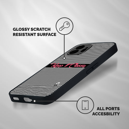 Keep It Classy Shockproof Hybrid Protection (Metal + TPU) Back Case Cover