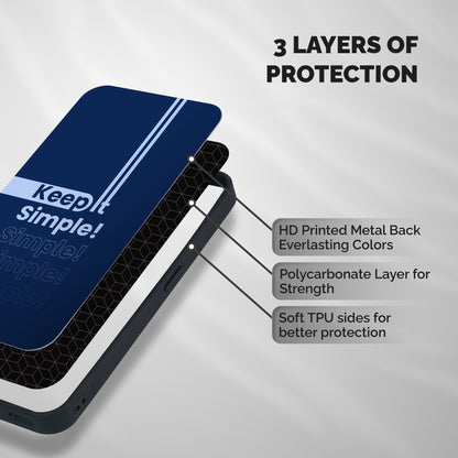 Keep It Simple Shockproof Hybrid Protection (Metal + TPU) Back Case Cover