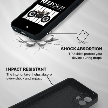 Keeps Calm Shockproof Hybrid Protection (Metal + TPU) Back Case Cover