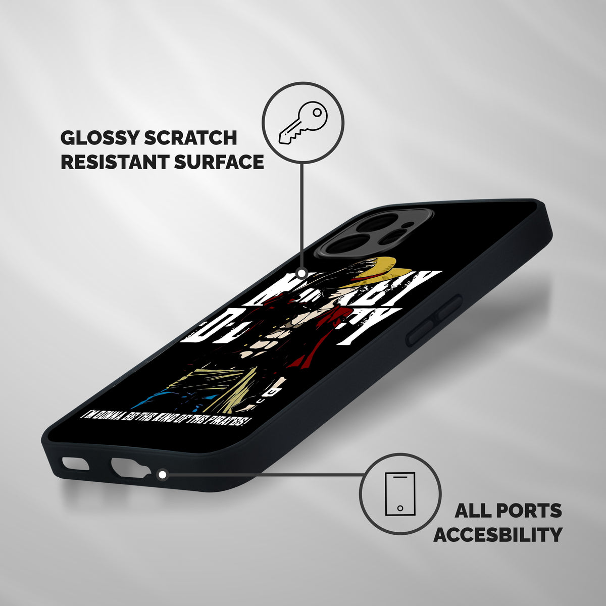 King Of Pirates Shockproof Hybrid Protection (Metal + TPU) Back Case Cover