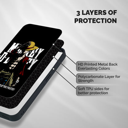 King Of Pirates Shockproof Hybrid Protection (Metal + TPU) Back Case Cover