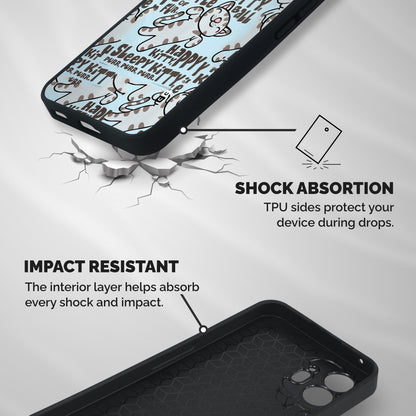 Kitty Pattern Shockproof Hybrid Protection (Metal + TPU) Back Case Cover