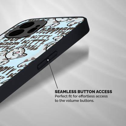 Kitty Pattern Shockproof Hybrid Protection (Metal + TPU) Back Case Cover