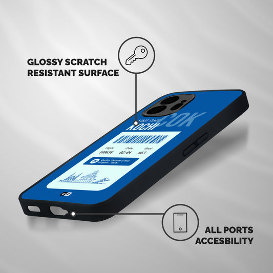 Kochi Boarding Pass Shockproof Hybrid Protection (Metal + TPU) Back Case Cover