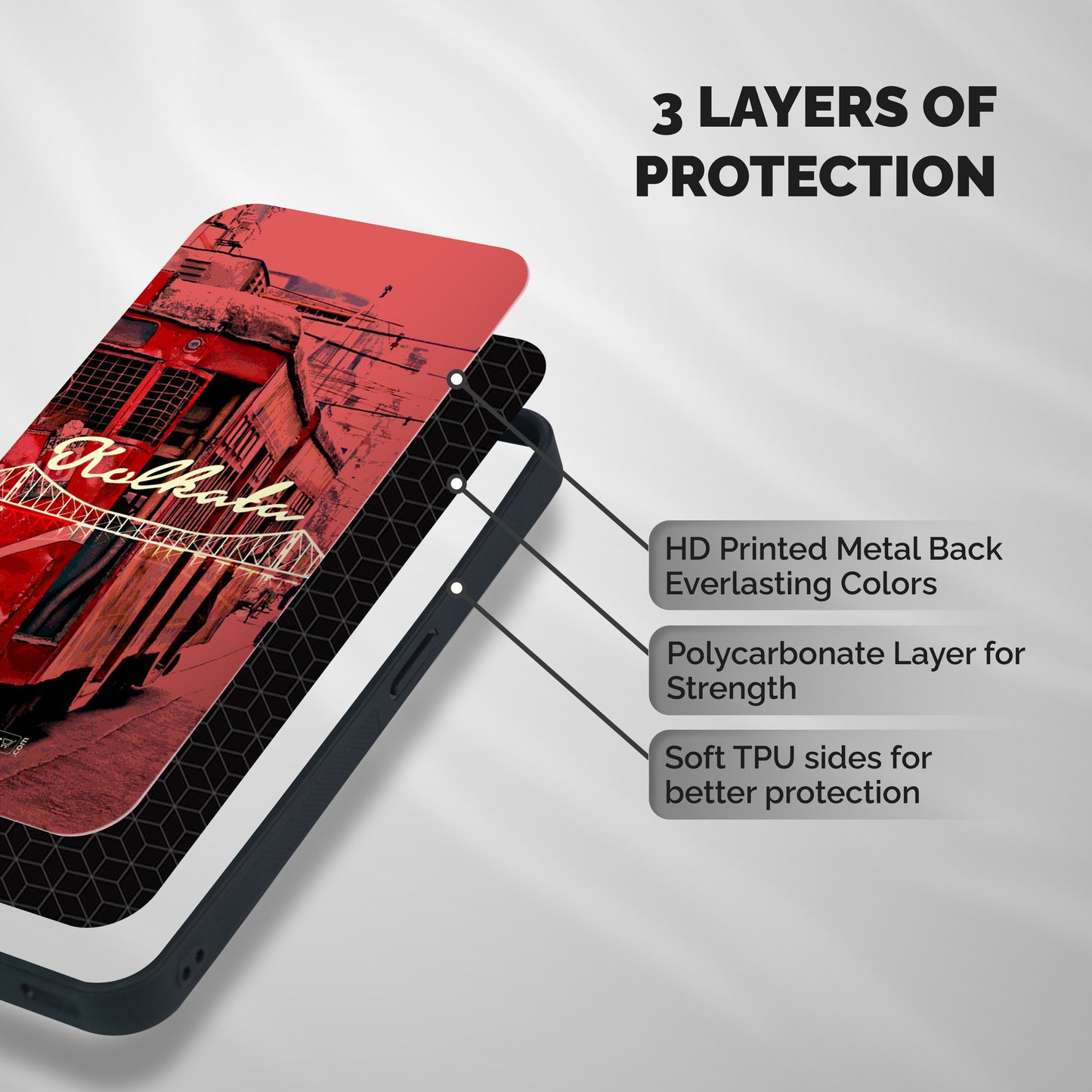 Kolkata Citystyle Shockproof Hybrid Protection (Metal + TPU) Back Case Cover