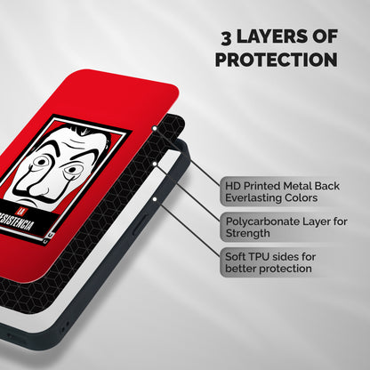 La Resistencia Minimalist Shockproof Hybrid Protection (Metal + TPU) Back Case Cover
