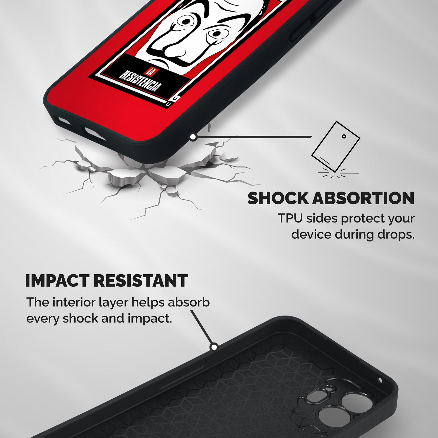 La Resistencia Minimalist Shockproof Hybrid Protection (Metal + TPU) Back Case Cover