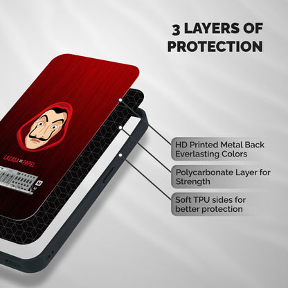 Lacasa Papel Minimalist Shockproof Hybrid Protection (Metal + TPU) Back Case Cover