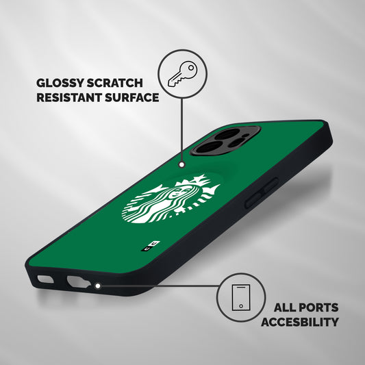 Lady StarBucks Shockproof Hybrid Protection (Metal + TPU) Back Case Cover
