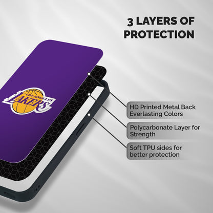 Lakers Angles Shockproof Hybrid Protection (Metal + TPU) Back Case Cover