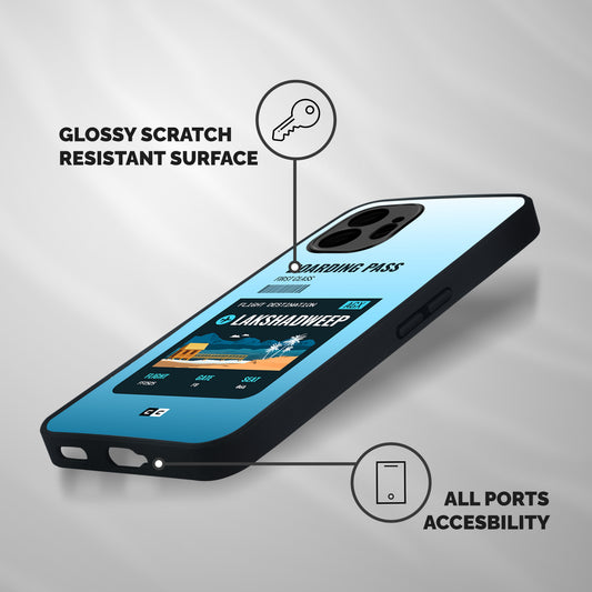 Lakshadweep Boarding Pass Shockproof Hybrid Protection (Metal + TPU) Back Case Cover