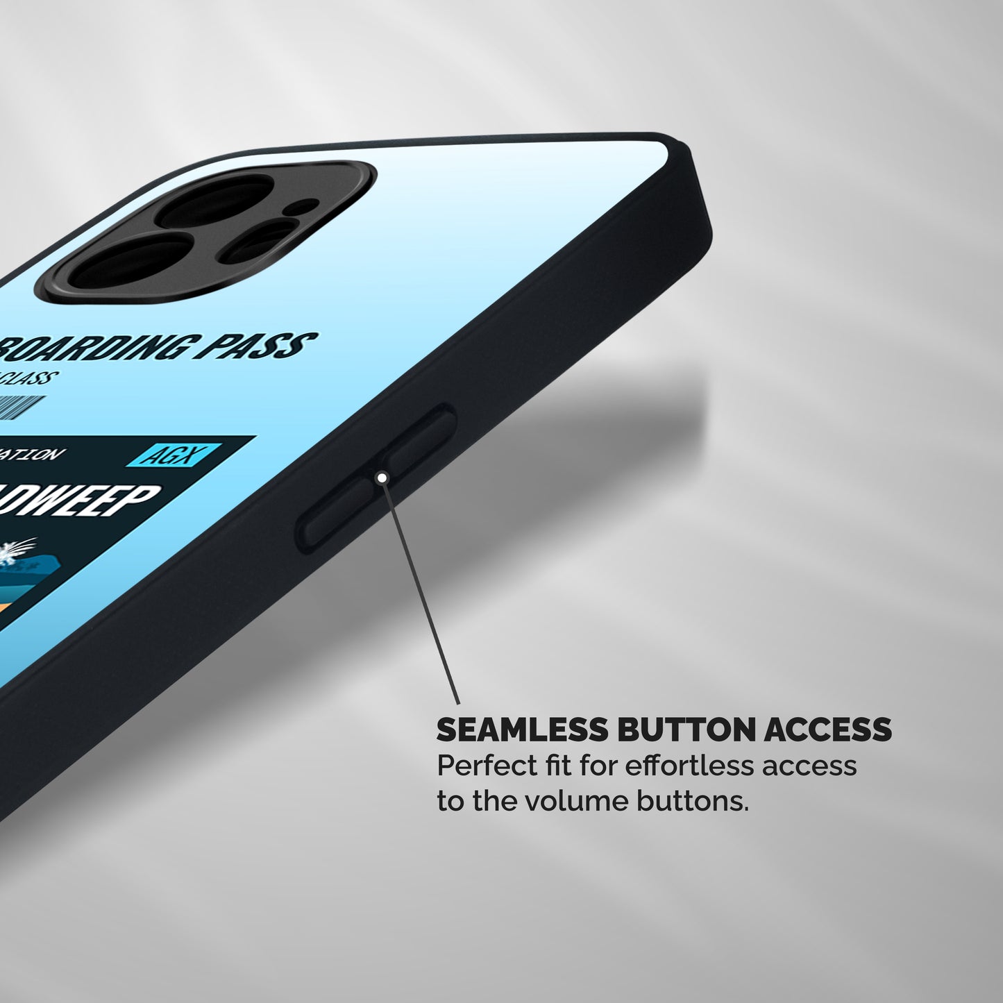 Lakshadweep Boarding Pass Shockproof Hybrid Protection (Metal + TPU) Back Case Cover