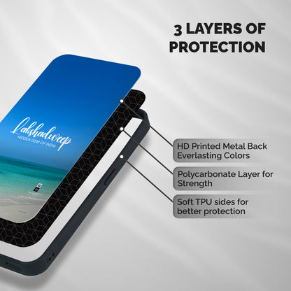 Lakshadweep Hidden Gem Shockproof Hybrid Protection (Metal + TPU) Back Case Cover
