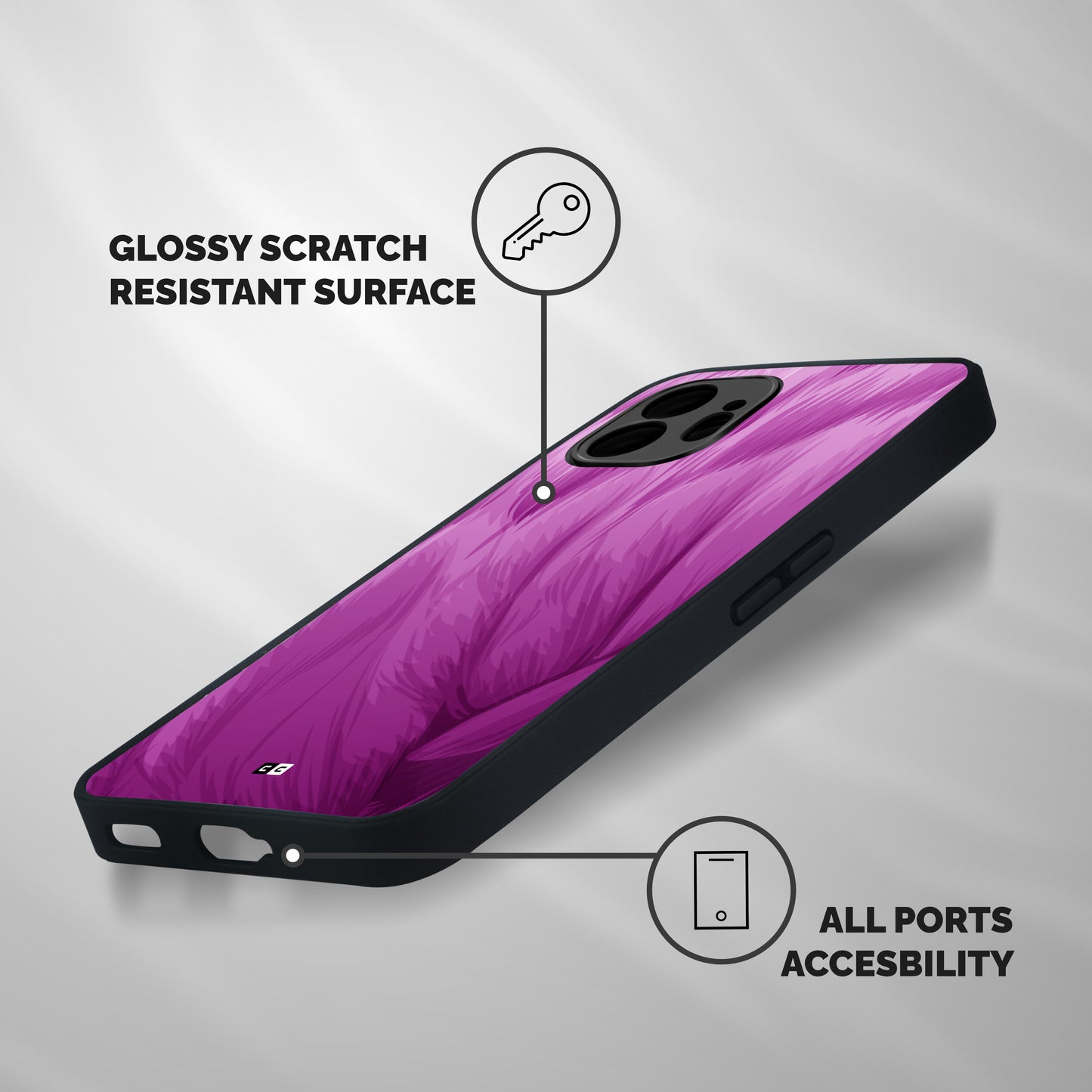 Lavender Furrs Shockproof Hybrid Protection (Metal + TPU) Back Case Cover