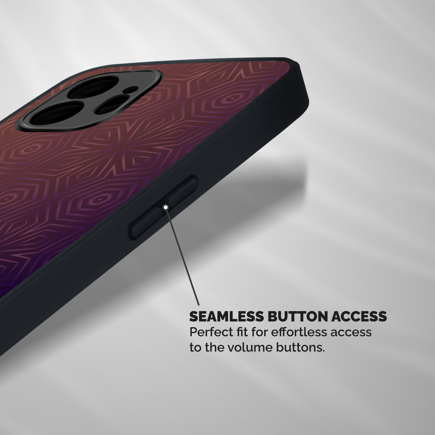 Lavish Purple Pattern Shockproof Hybrid Protection (Metal + TPU) Back Case Cover