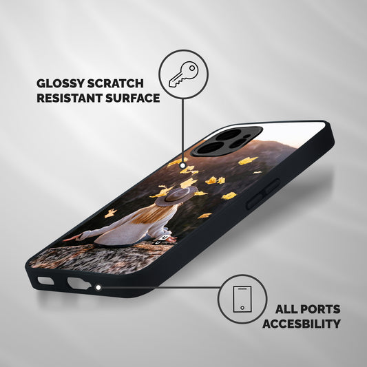 Leaf Rain Sunset Shockproof Hybrid Protection (Metal + TPU) Back Case Cover