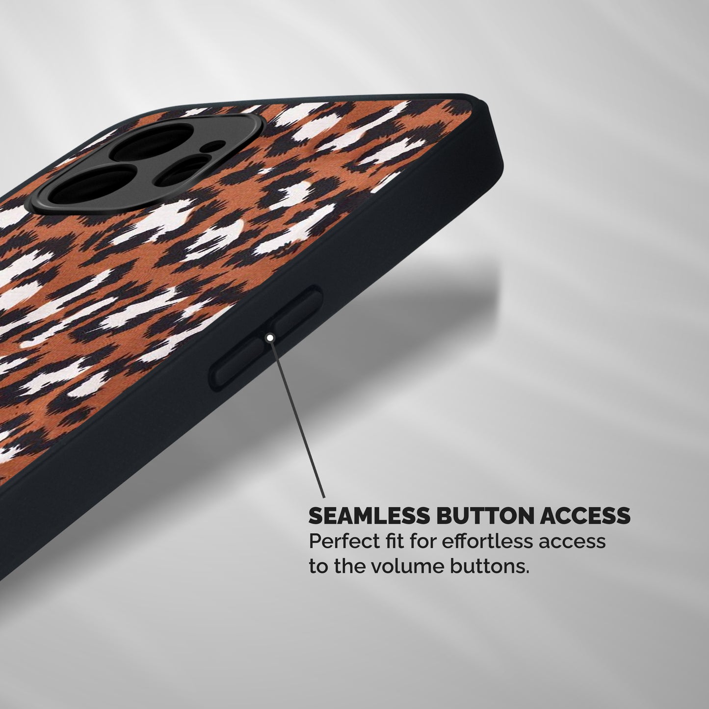 Leapord Design Shockproof Hybrid Protection (Metal + TPU) Back Case Cover