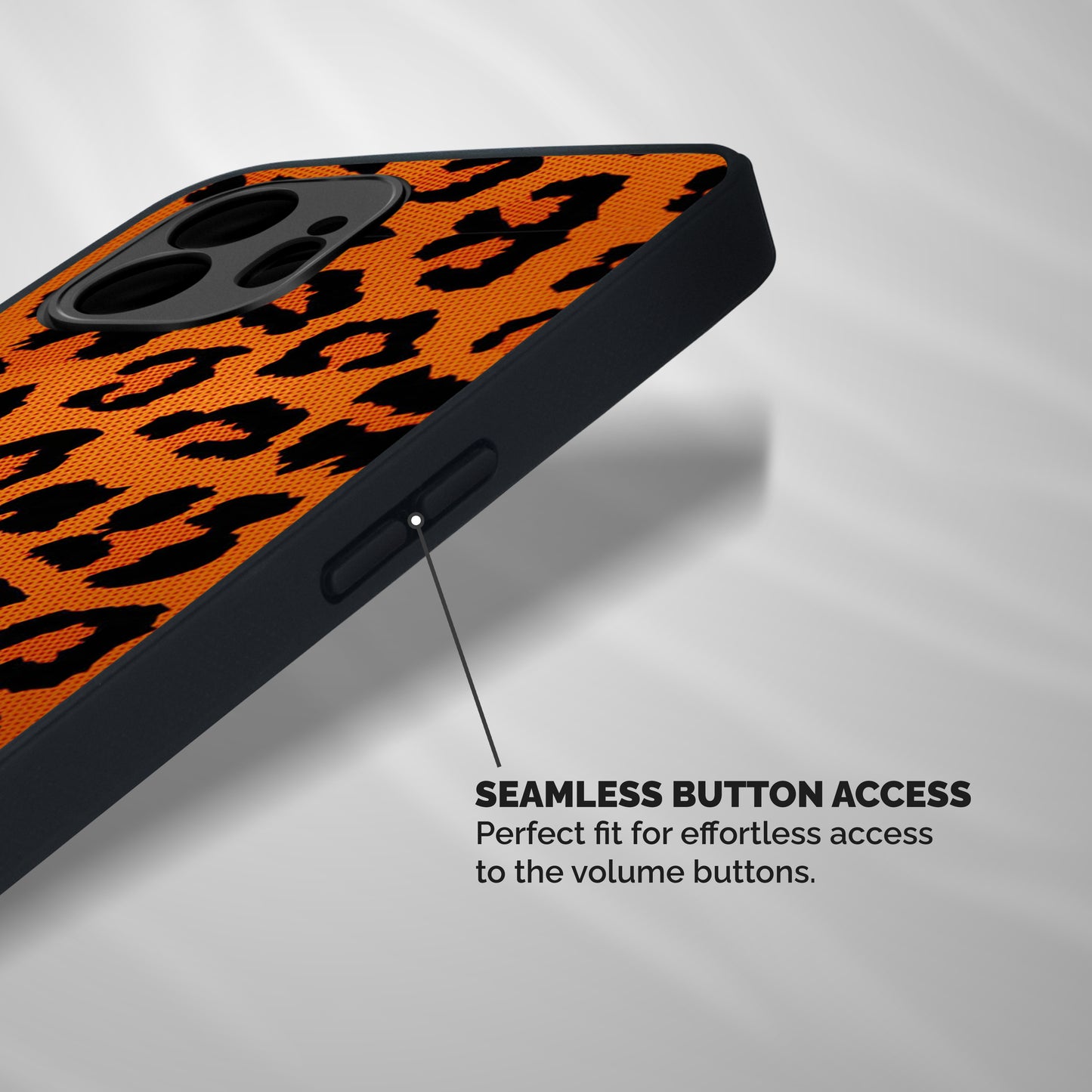 Leopard Shockproof Hybrid Protection (Metal + TPU) Back Case Cover