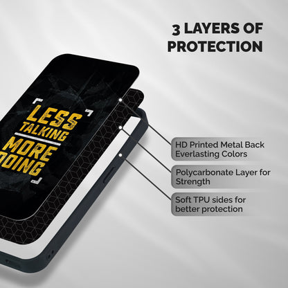 Less Talking Shockproof Hybrid Protection (Metal + TPU) Back Case Cover