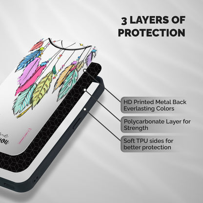 Let Me Catch You Shockproof Hybrid Protection (Metal + TPU) Back Case Cover