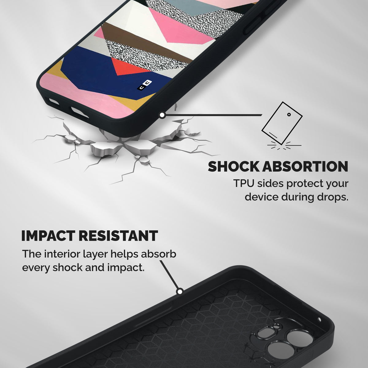 Lethal Abstract Shockproof Hybrid Protection (Metal + TPU) Back Case Cover