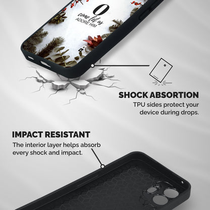 Lets Adore Him Shockproof Hybrid Protection (Metal + TPU) Back Case Cover