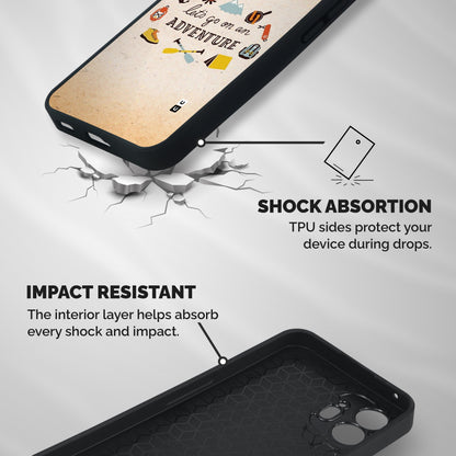 Lets Adventure Life Shockproof Hybrid Protection (Metal + TPU) Back Case Cover