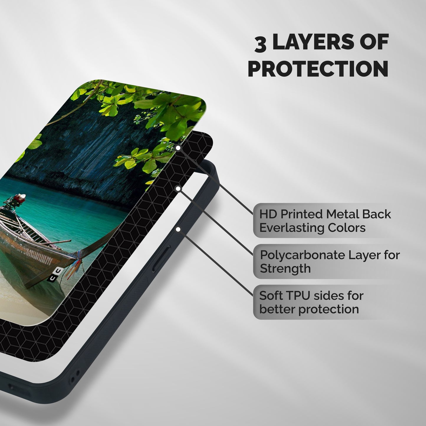 Lets Cross Over Shockproof Hybrid Protection (Metal + TPU) Back Case Cover