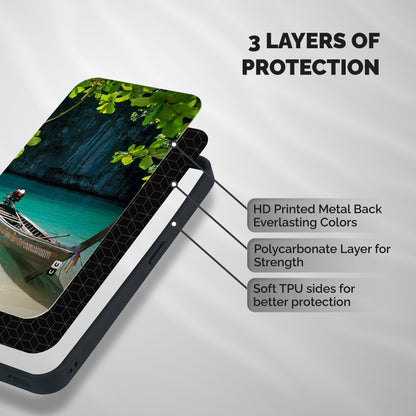 Lets Cross Over Shockproof Hybrid Protection (Metal + TPU) Back Case Cover