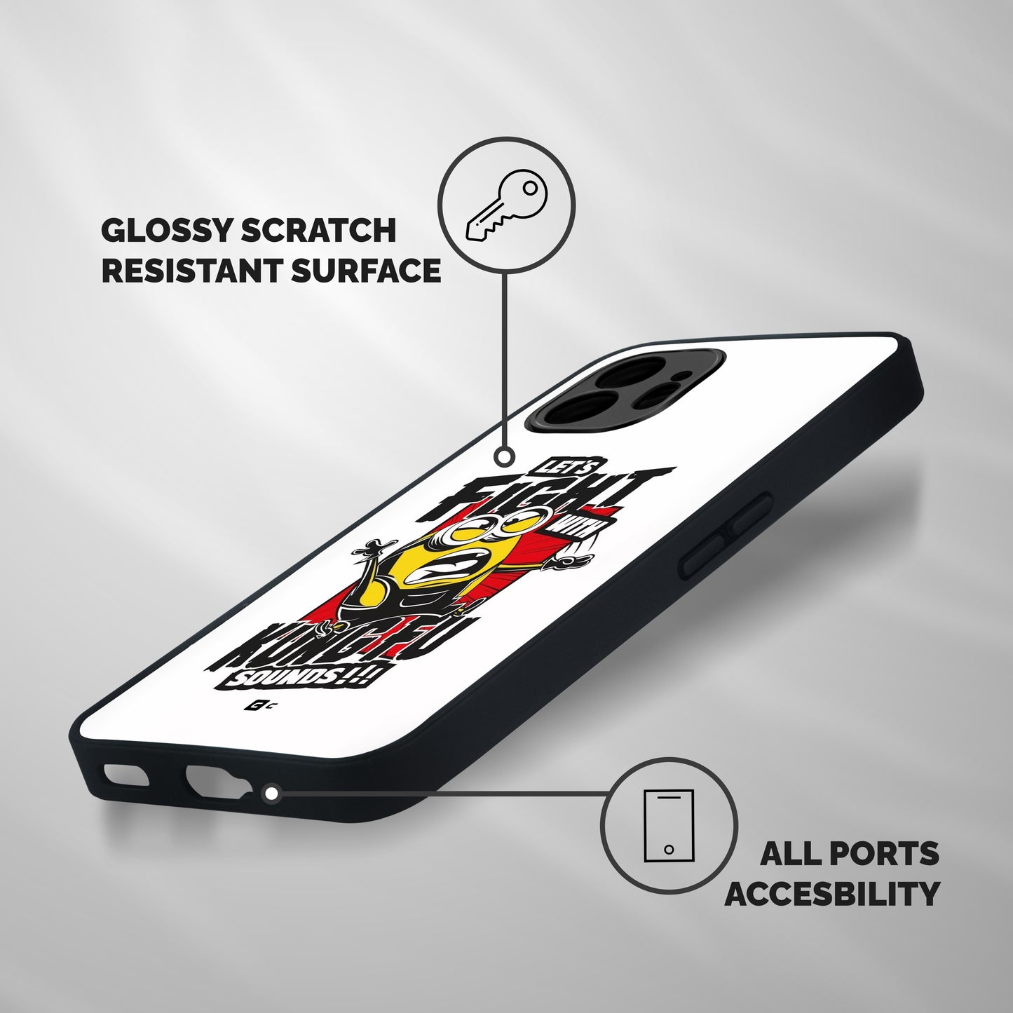 Lets Fight Shockproof Hybrid Protection (Metal + TPU) Back Case Cover