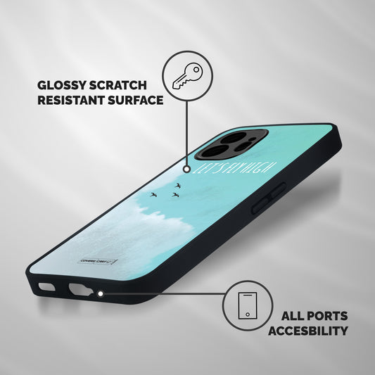 Lets Fly High Shockproof Hybrid Protection (Metal + TPU) Back Case Cover
