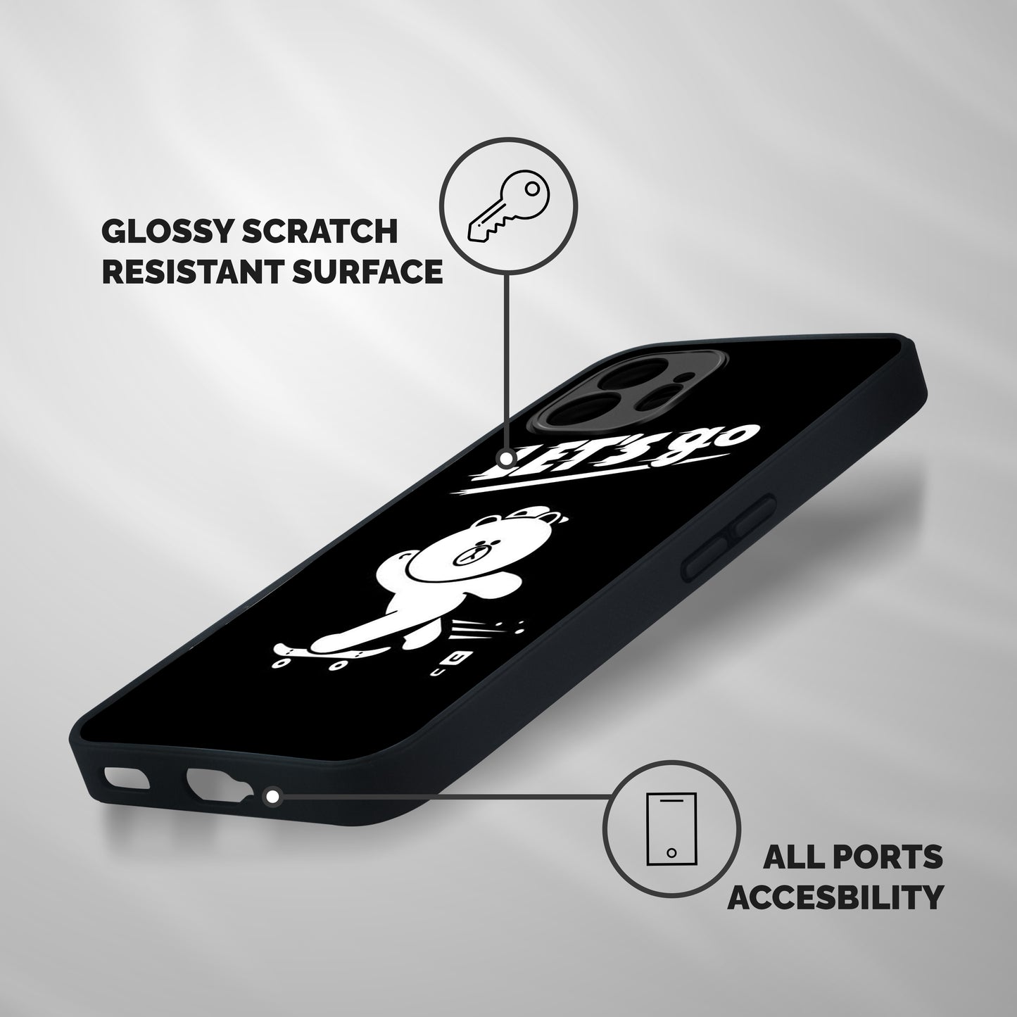 Lets Go Art Shockproof Hybrid Protection (Metal + TPU) Back Case Cover