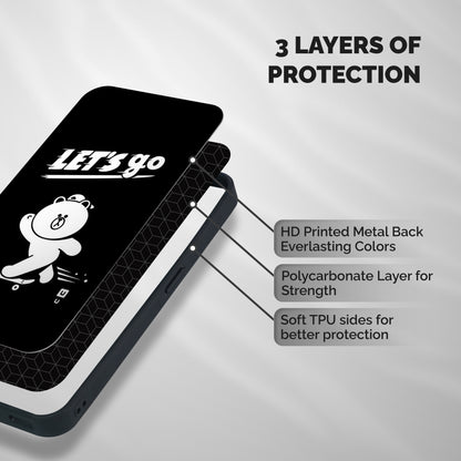 Lets Go Art Shockproof Hybrid Protection (Metal + TPU) Back Case Cover
