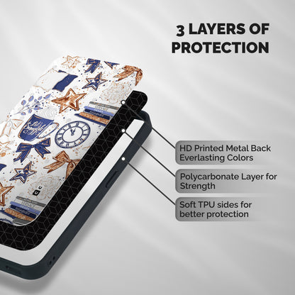 Lets Snuggle Shockproof Hybrid Protection (Metal + TPU) Back Case Cover
