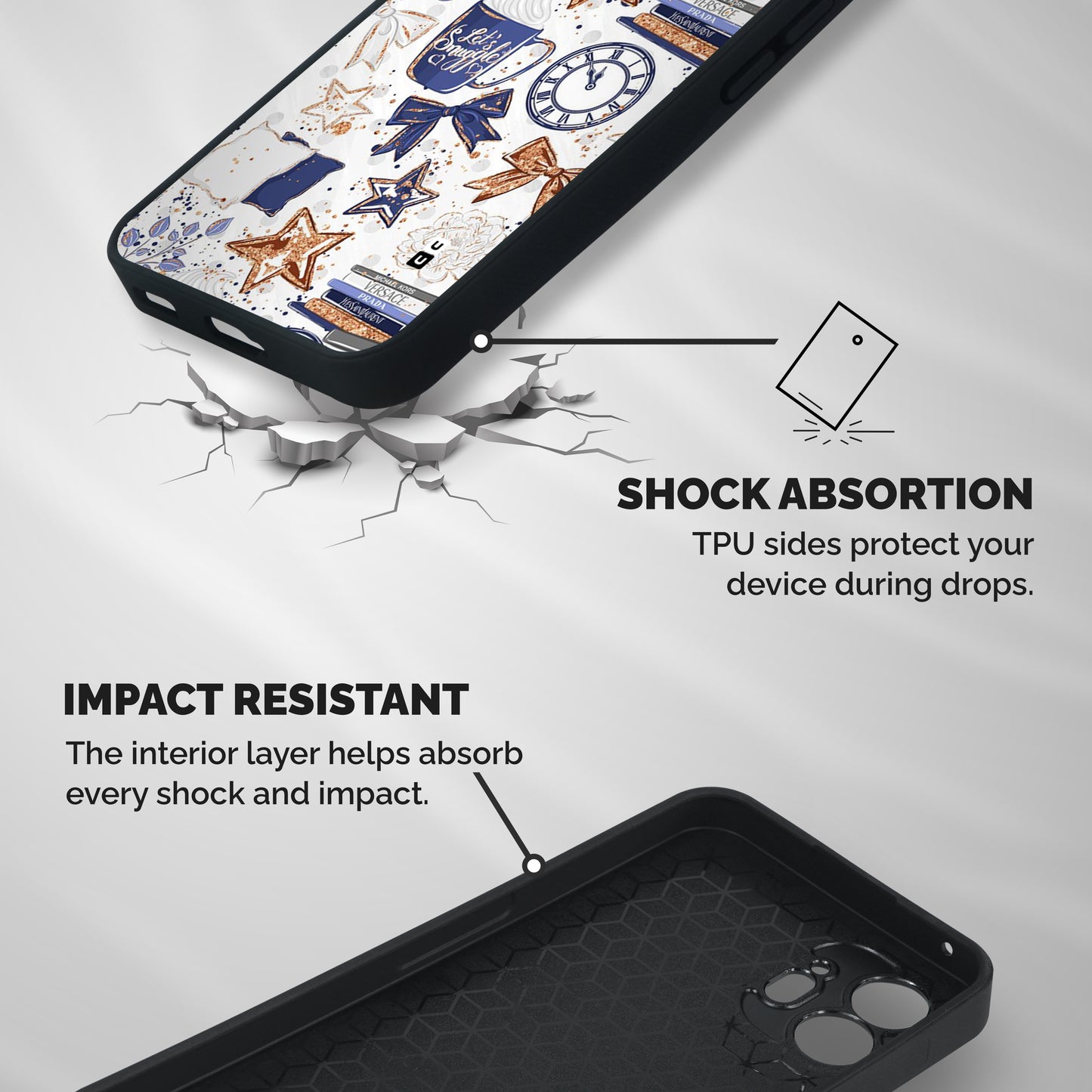 Lets Snuggle Shockproof Hybrid Protection (Metal + TPU) Back Case Cover