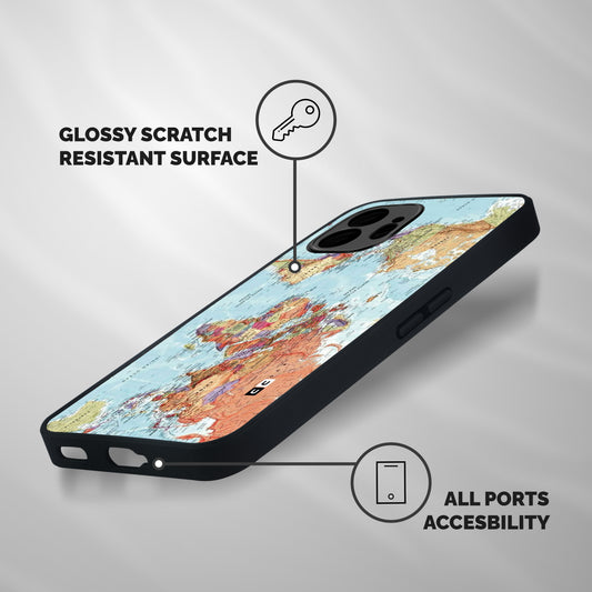 Lets Travel The World Shockproof Hybrid Protection (Metal + TPU) Back Case Cover