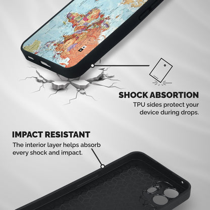 Lets Travel The World Shockproof Hybrid Protection (Metal + TPU) Back Case Cover