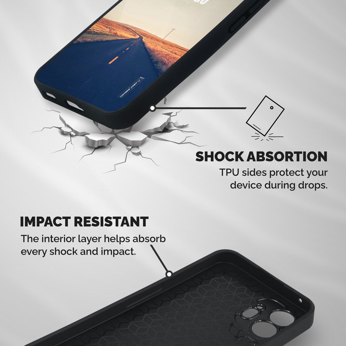 Lets Wander Shockproof Hybrid Protection (Metal + TPU) Back Case Cover