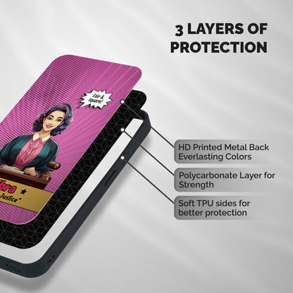 Libra Justice Shockproof Hybrid Protection (Metal + TPU) Back Case Cover