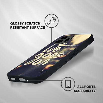 Life Goes On Shockproof Hybrid Protection (Metal + TPU) Back Case Cover