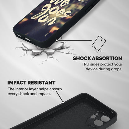 Life Goes On Shockproof Hybrid Protection (Metal + TPU) Back Case Cover
