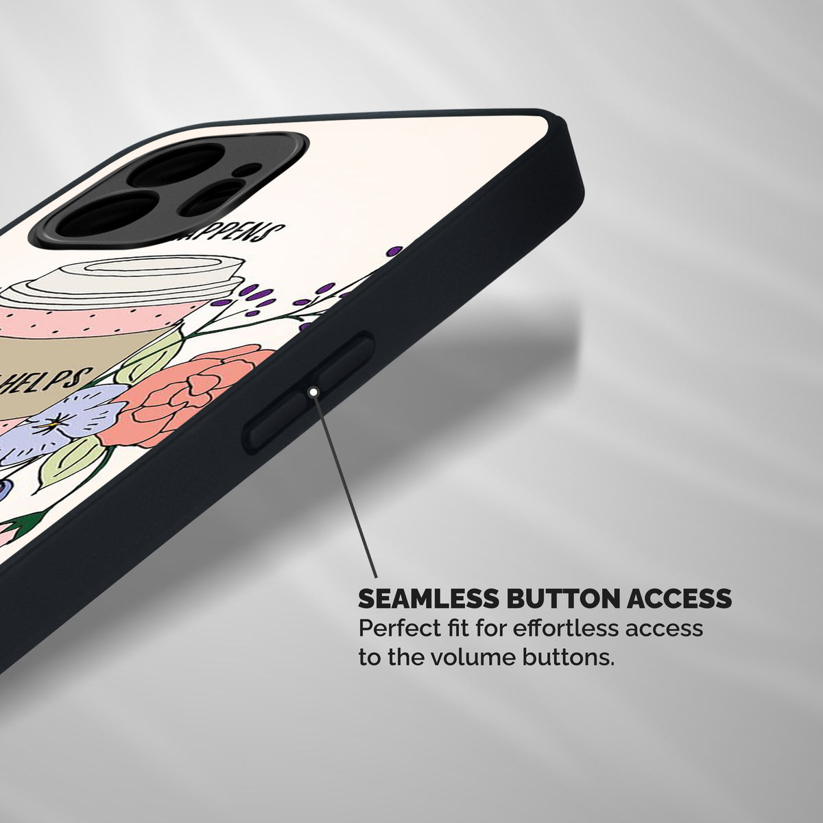 Life Happens Shockproof Hybrid Protection (Metal + TPU) Back Case Cover