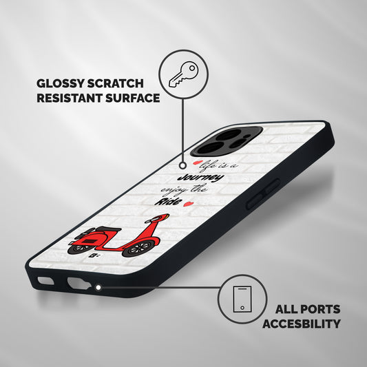 Life Is A Journey Shockproof Hybrid Protection (Metal + TPU) Back Case Cover