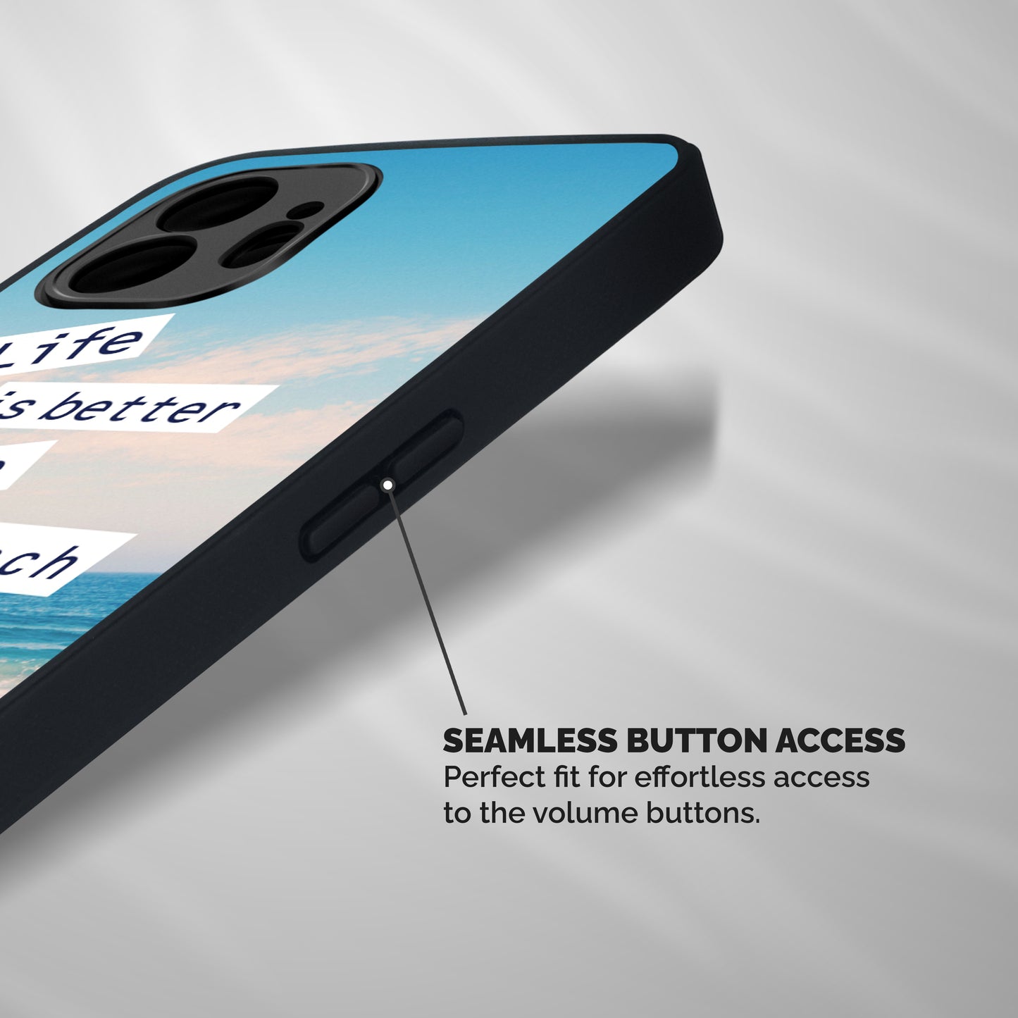 Life is better at the Beach Shockproof Hybrid Protection (Metal + TPU) Back Case Cover