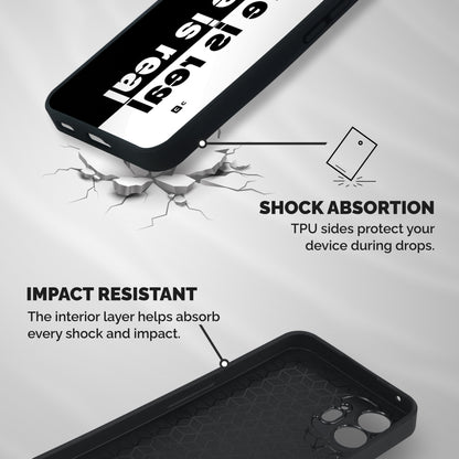 Life is Real Shockproof Hybrid Protection (Metal + TPU) Back Case Cover