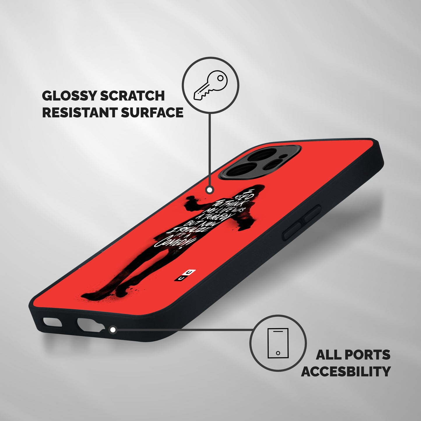 Life Tragedy Comedy Shockproof Hybrid Protection (Metal + TPU) Back Case Cover