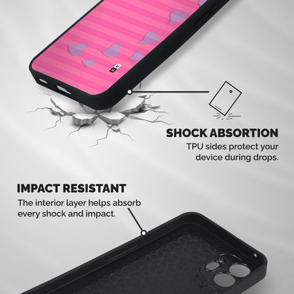 Light Heart Stripes Shockproof Hybrid Protection (Metal + TPU) Back Case Cover