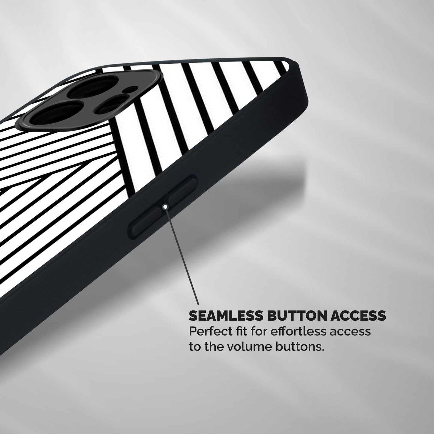Lines Pattern Stripes Shockproof Hybrid Protection (Metal + TPU) Back Case Cover